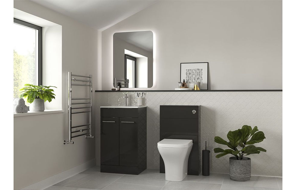 Grey Gloss Cloakroom Suites