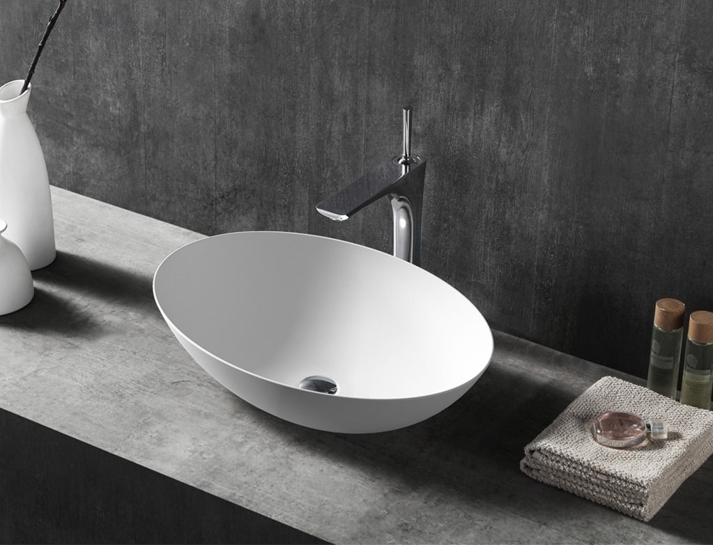 In Trend Mason Counter Top Basin Matt White