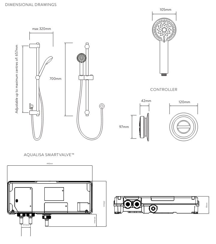 Thumbnail: Shower Concealed with Adjustable Head Specification