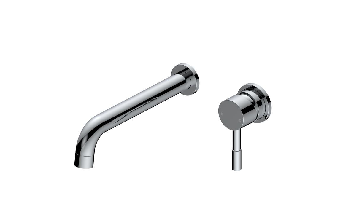 Pescal 220mm Wall Mounted Basin Mixer - Chrome