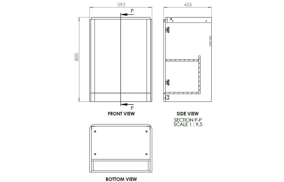 Thumbnail: 600mm floor standing vanity unit specification