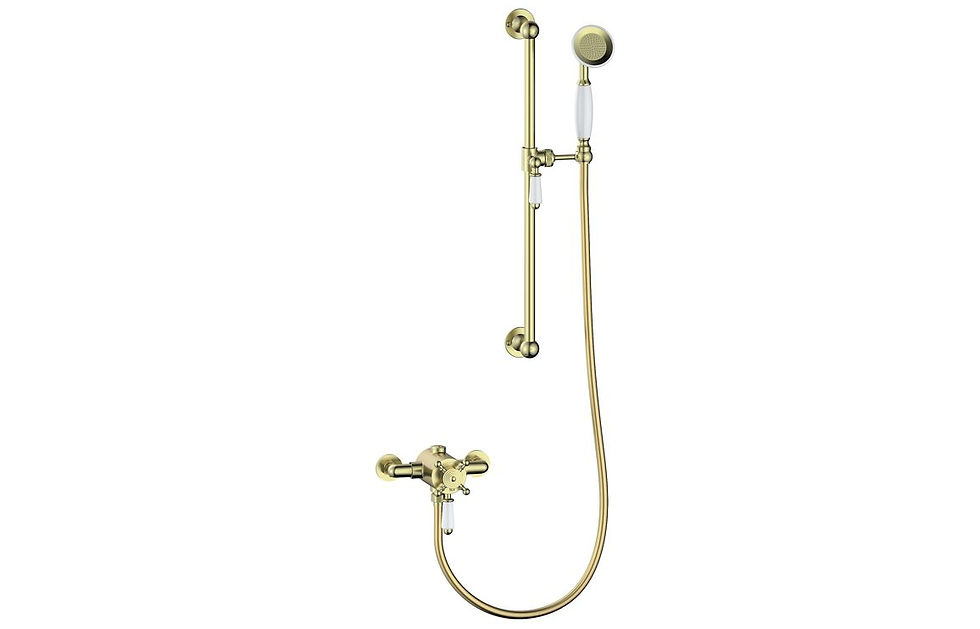 Belinda Concentric Single Outlet Shower Valve & Riser Kit Pack 1 - Brushed Brass