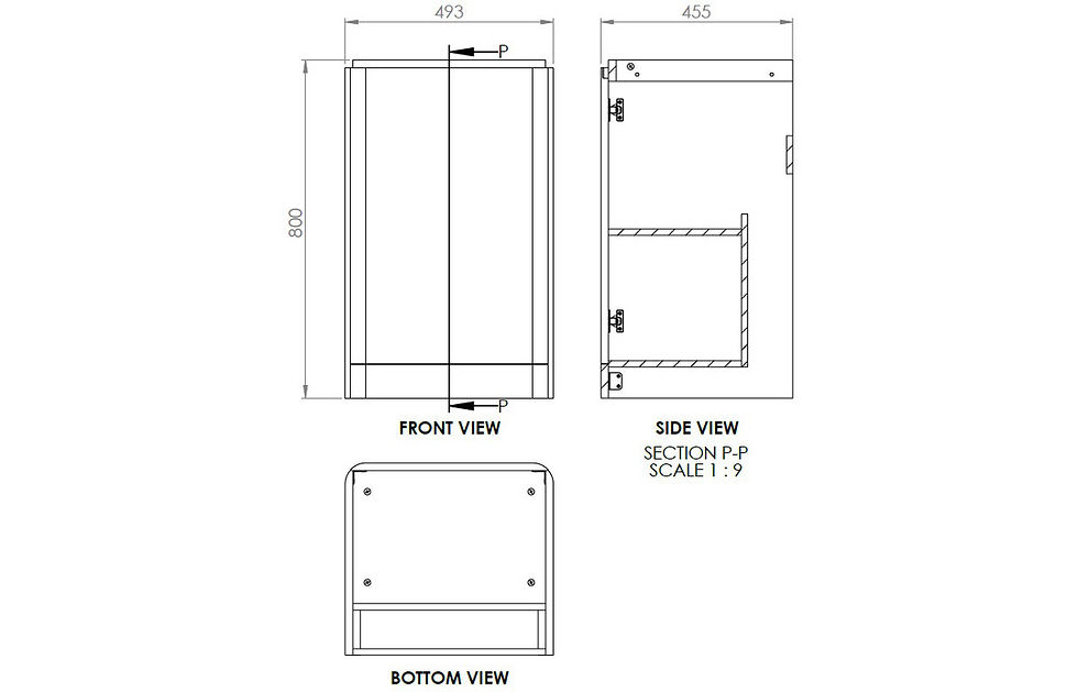 Thumbnail: 500mm floor standing vanity unit specification