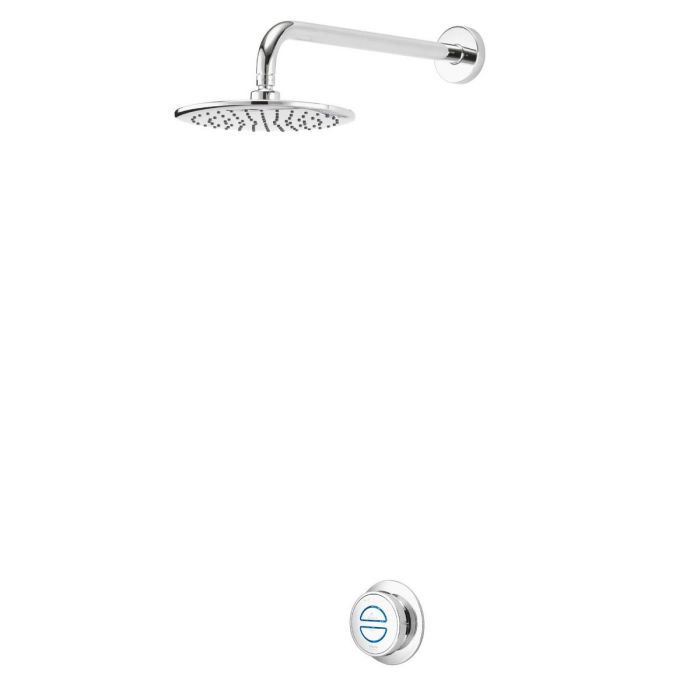 Aqualisa Quartz Digital Shower with Fixed Wall Head (Gravity Pumped) - Chrome