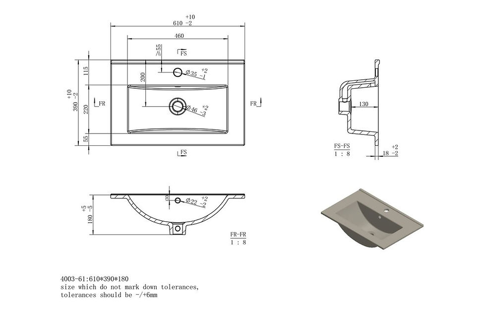 Thumbnail: Metro Floor Standing Vanity Unit Specification
