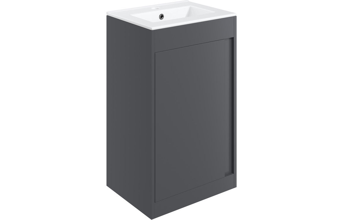 Essen 510mm Floor Standing Vanity Unit Inc. Basin - Matt Graphite Grey