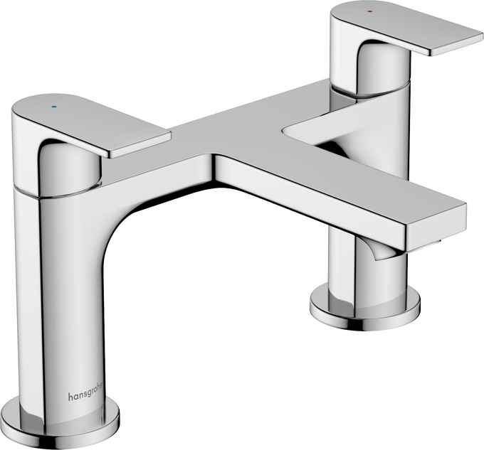 Hansgrohe Rebris E 2-hole rim mounted bath mixer Chrome