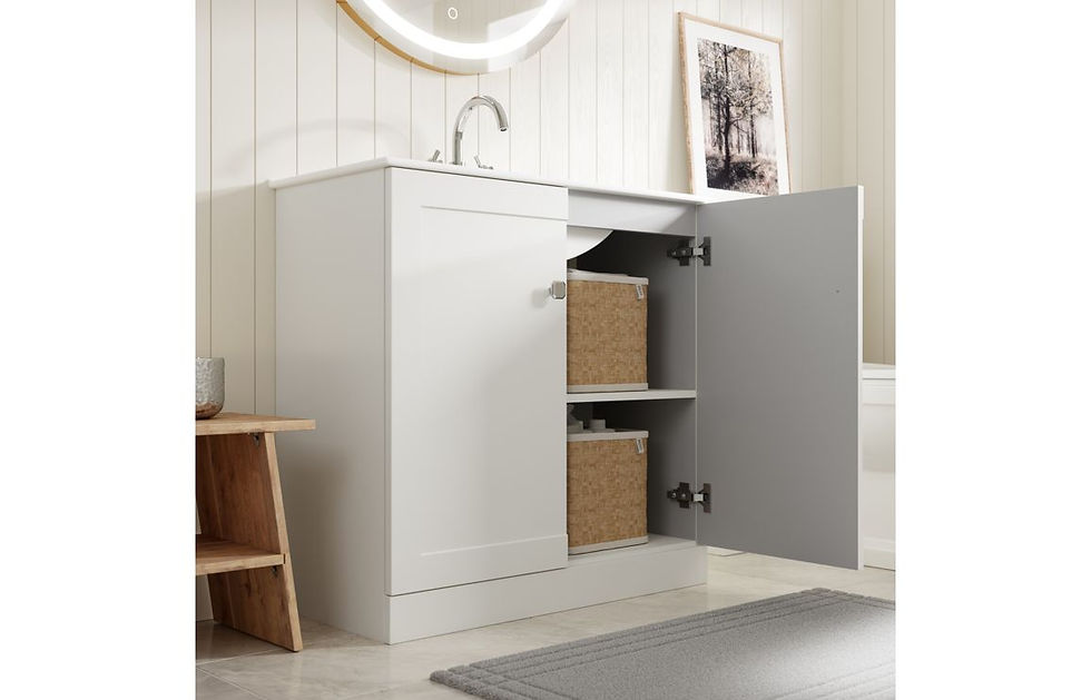 Thumbnail: White Floor Mounted Vanity Units
