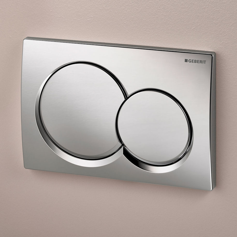 Geberit Alpha01 Round Dual Flush Plate Gloss Chrome