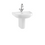 Thumbnail: Burlington Riviera 580mm D Shape Basin with Riviera Semi Pedestal