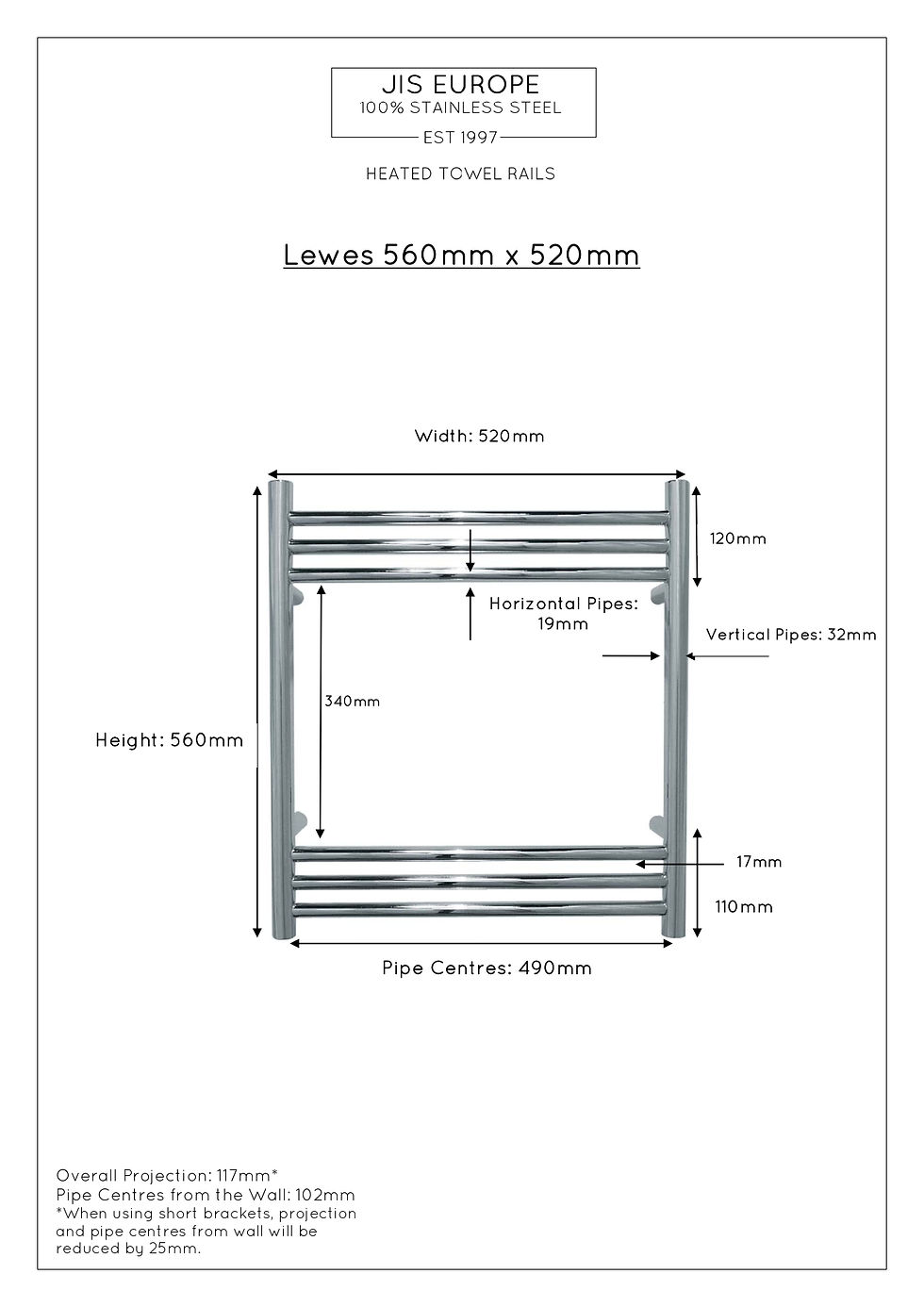 Heated Towel Rails Specification