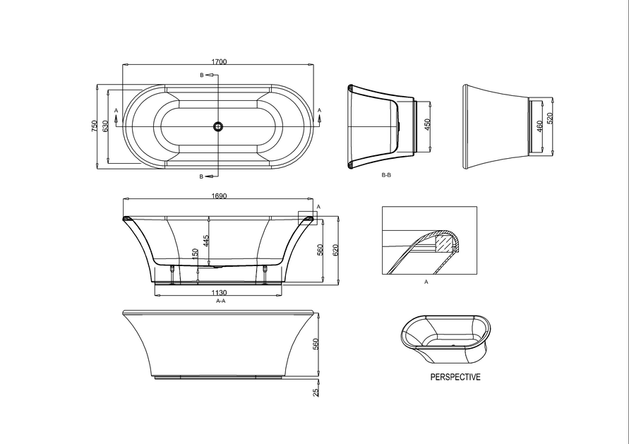 Thumbnail: Burlington Brindley Double Ended Bath