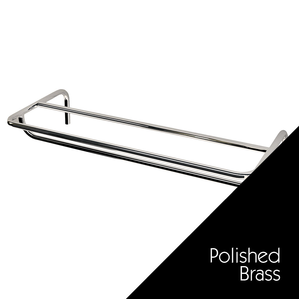 Zenith Flair Towel shelf 600mm POLISHED BRASS