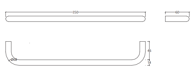 Thumbnail: Zenith Flair Towel Rail 350mm CHROME