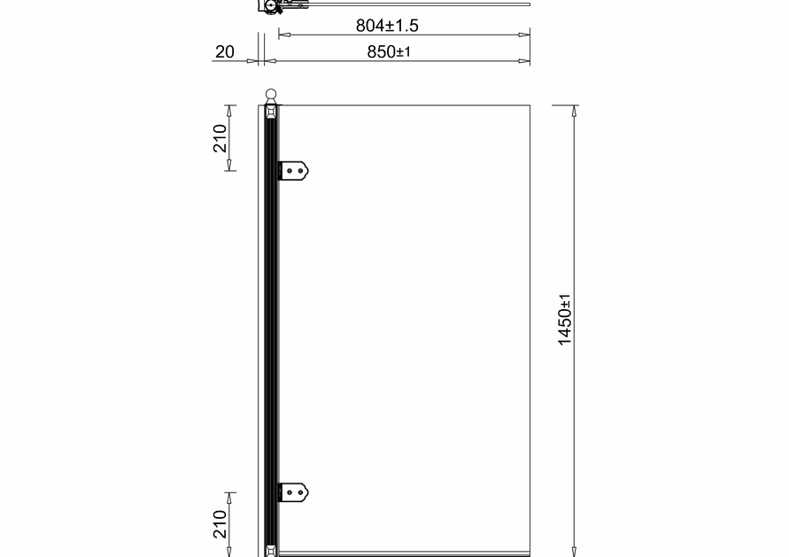 Thumbnail: Burlington Bath Screen Polished Aluminium