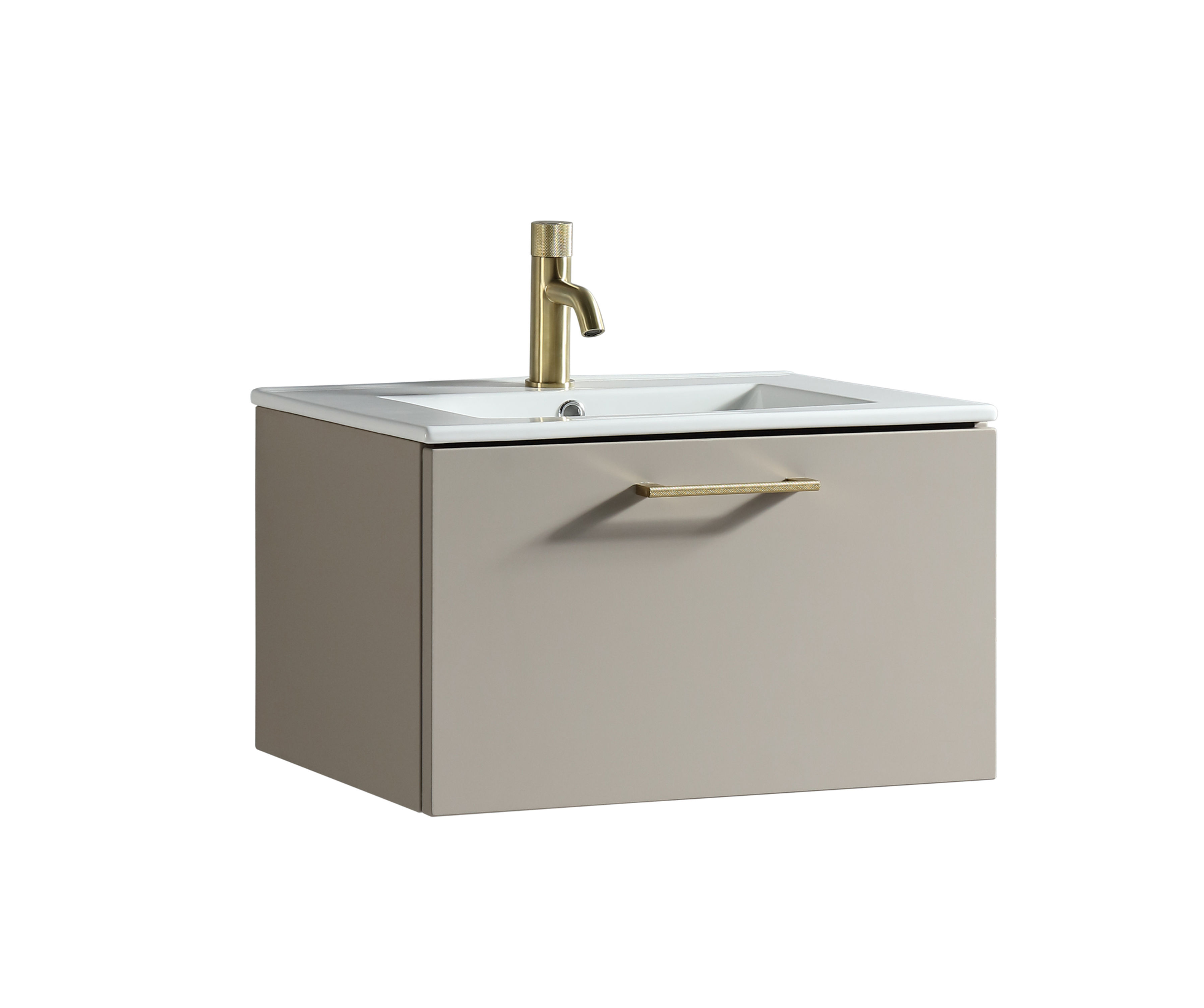 Zest 600mm Plaza Wall Hung Vanity Unit - Stone