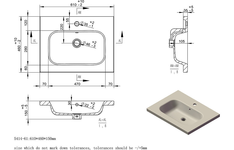 Thumbnail: 615mm floor standing vanity unit