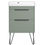 Thumbnail: Deccado Crofton 2 Drawer Vanity Unit 550mm with Ceramic Basin, Matt Black Loop Legs and Handles - Verdant Green