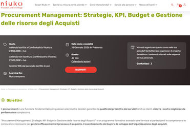 Procurement Management: Strategie, KPI, Budget e Gestione delle risorse degli Acquisti