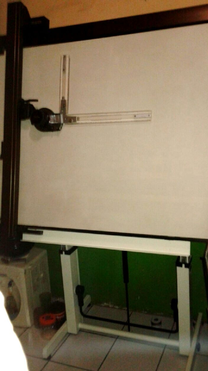 Drafting stand semi hidrolik, board magnet, Mesin mutoh res2g
