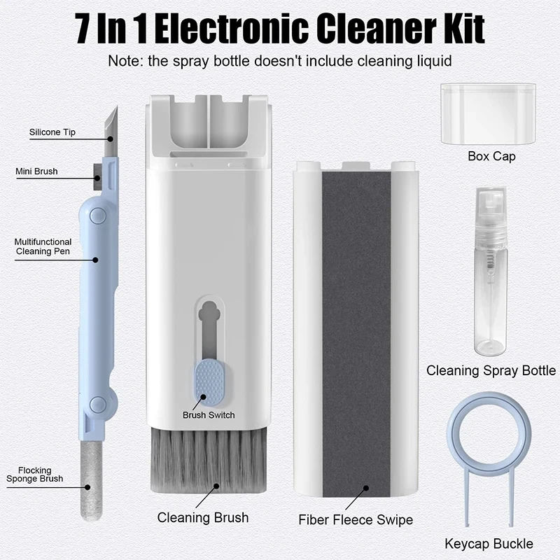Miniatura: 7 in 1 Computer Keyboard Cleaner Brush Kit Earphone Cleaning Pen For Headset Key