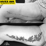 Leg scar tattoo cover up