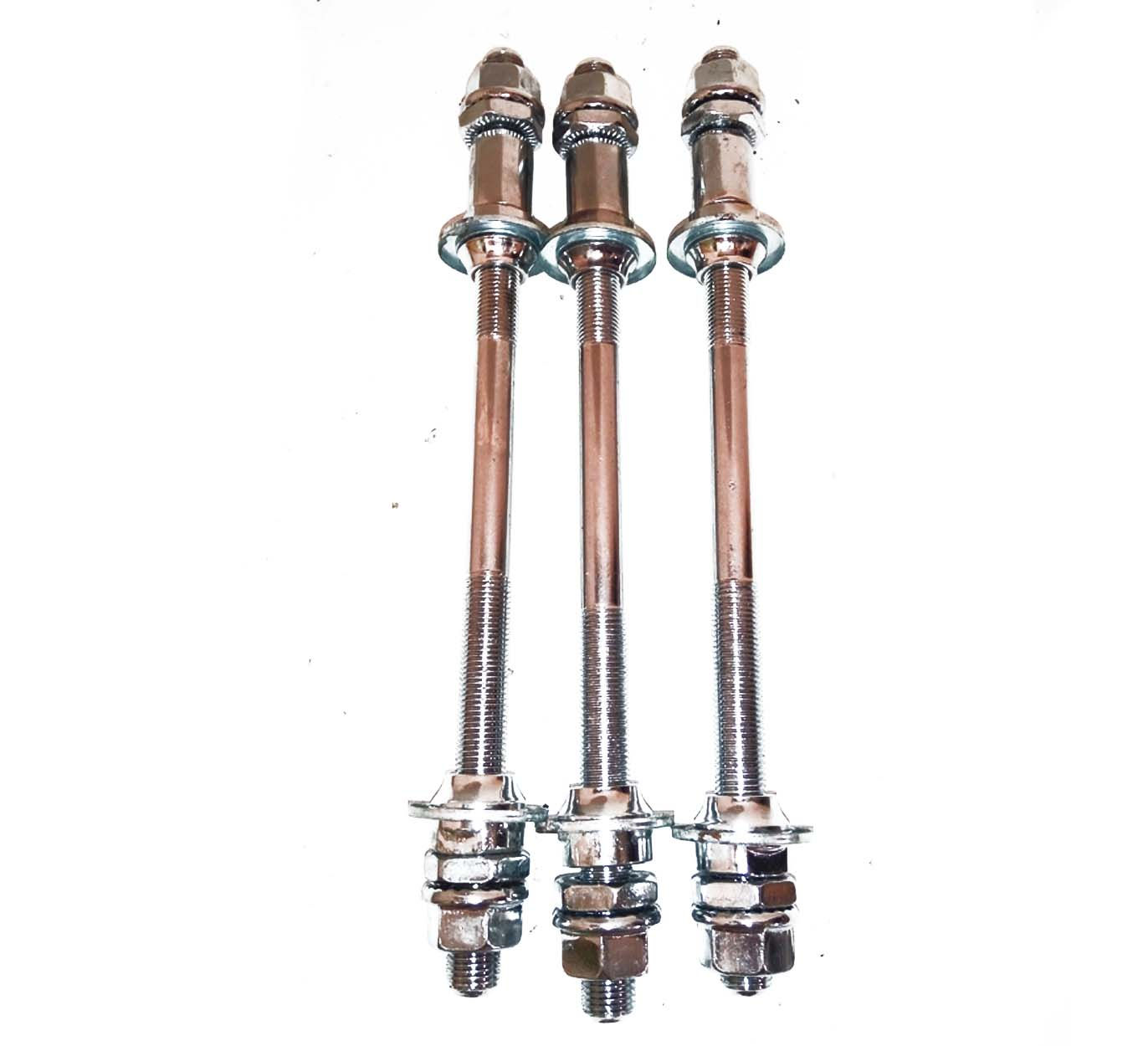 Ось заднего колеса 185мм, полая, крепление на гайках