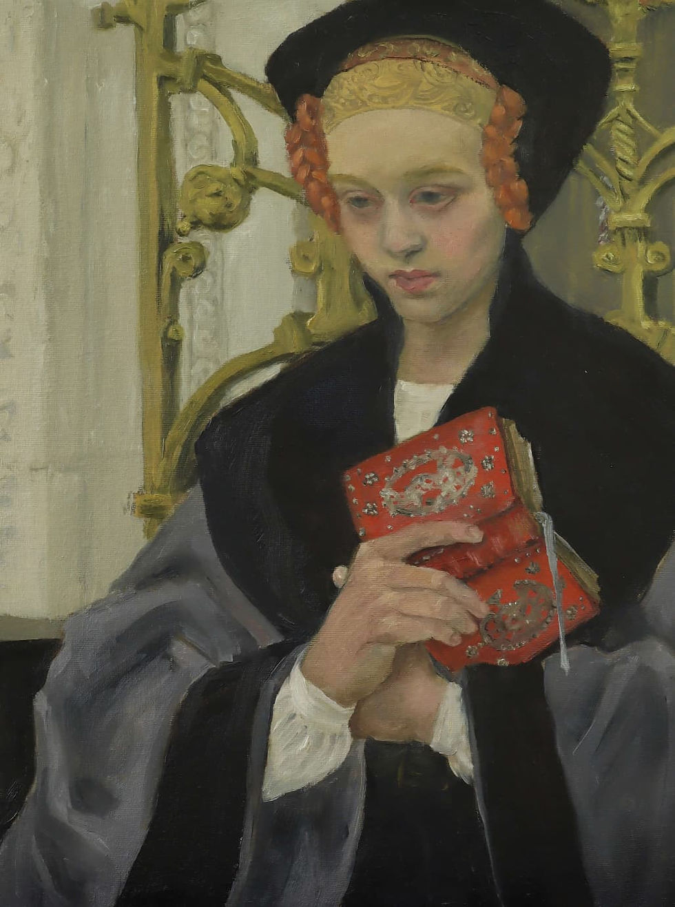 copy of Edgar Maxence's Reverence painting