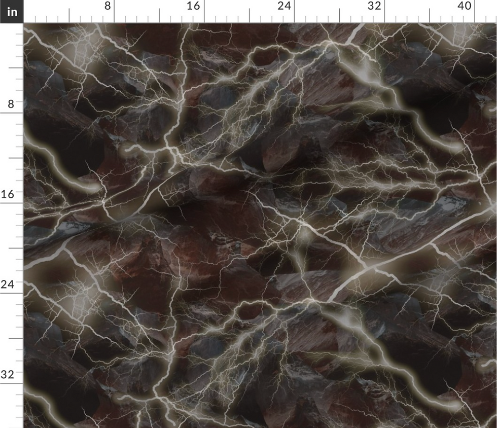 Thumbnail: Lightning pattern designed by marta rusin for fashion fabrics store