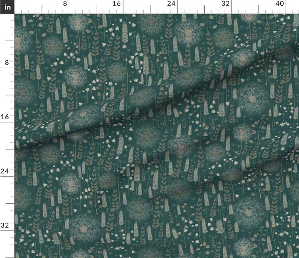 Wild Grasses pattern designed by marta rusin for fashion fabrics store