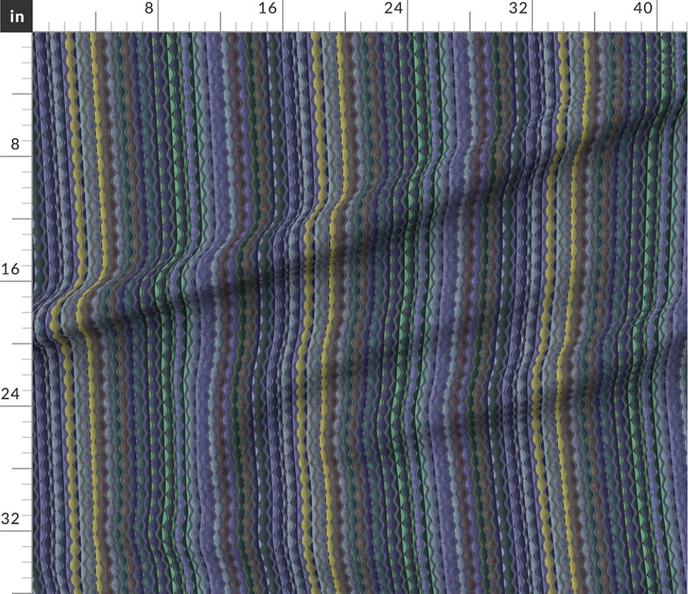 Thumbnail: Velvety Stripes geometric pattern design by marta rusin for fashion fabrics store