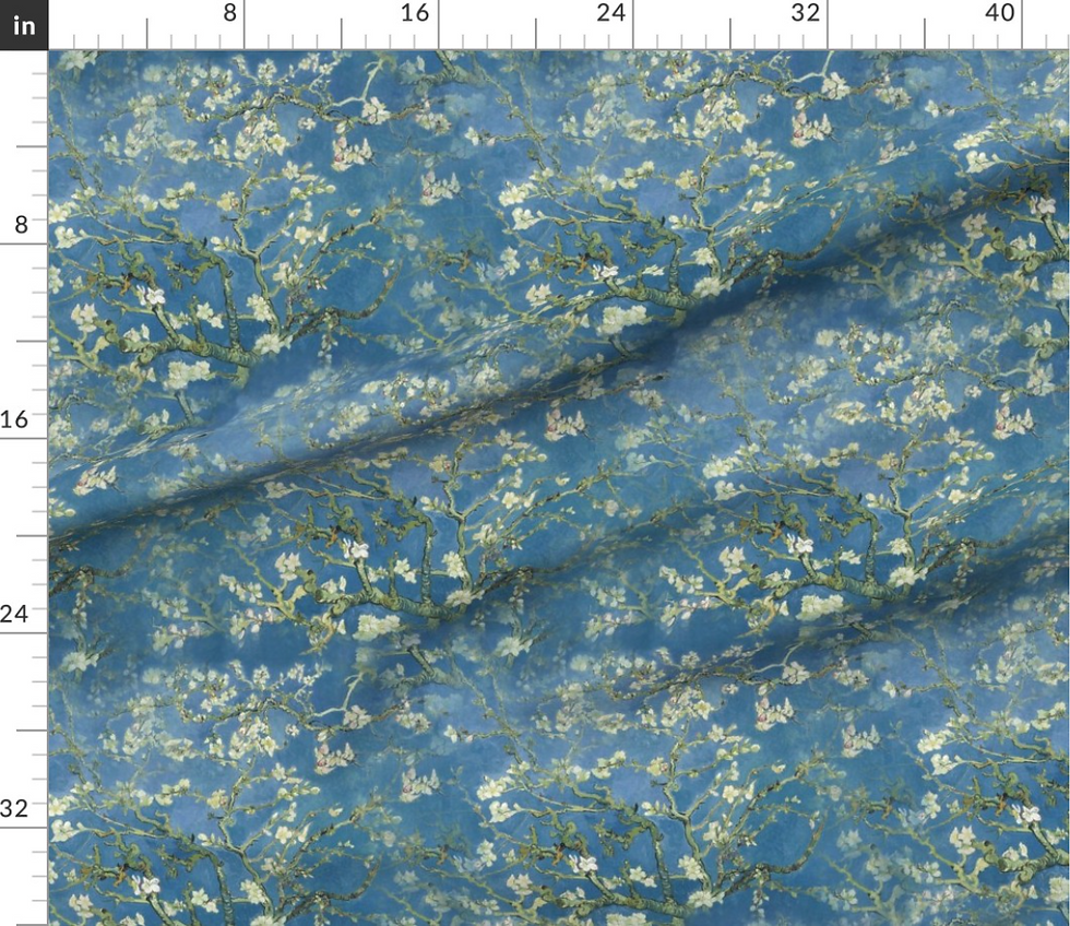 Thumbnail: Old classics reimagined, van gogh inspired, designed by marta rusin for fashion fabrics store