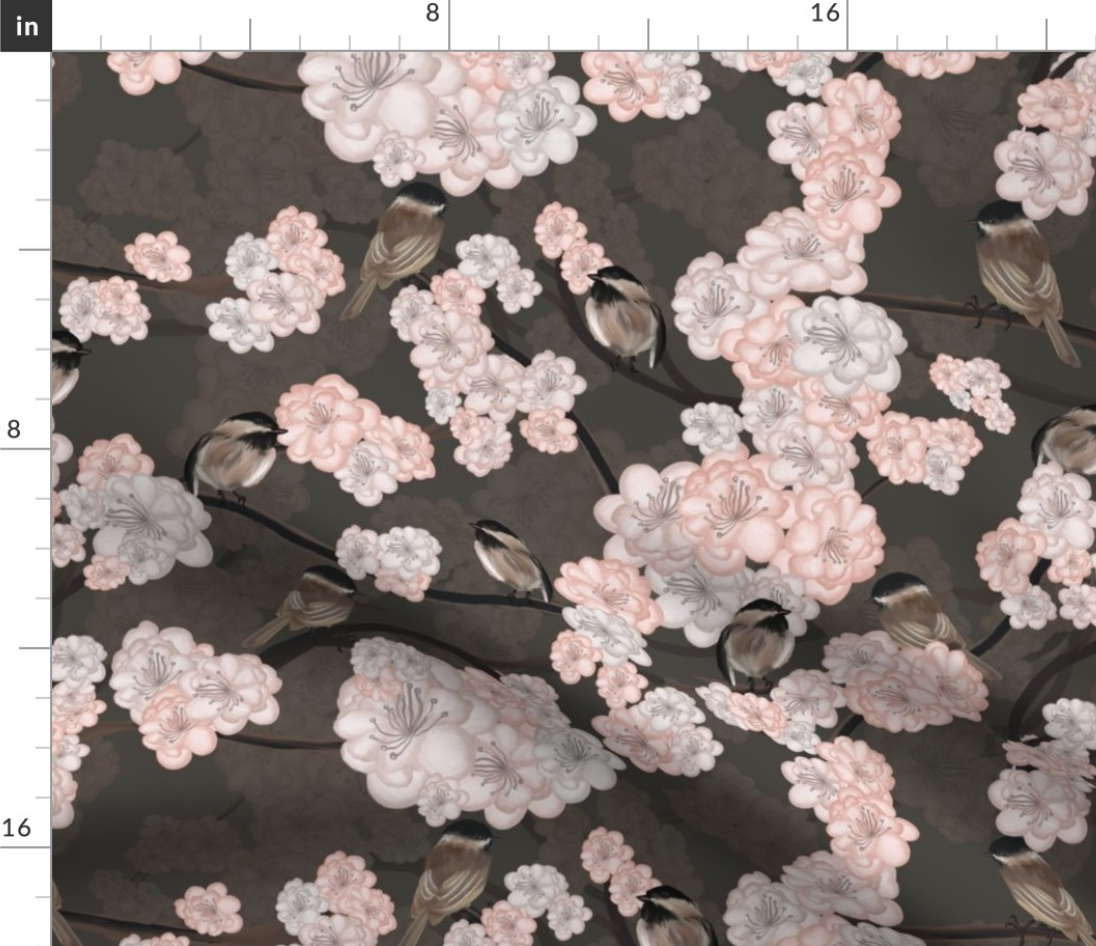 Spring Blooms pattern design by marta rusin for fashion fabrics store