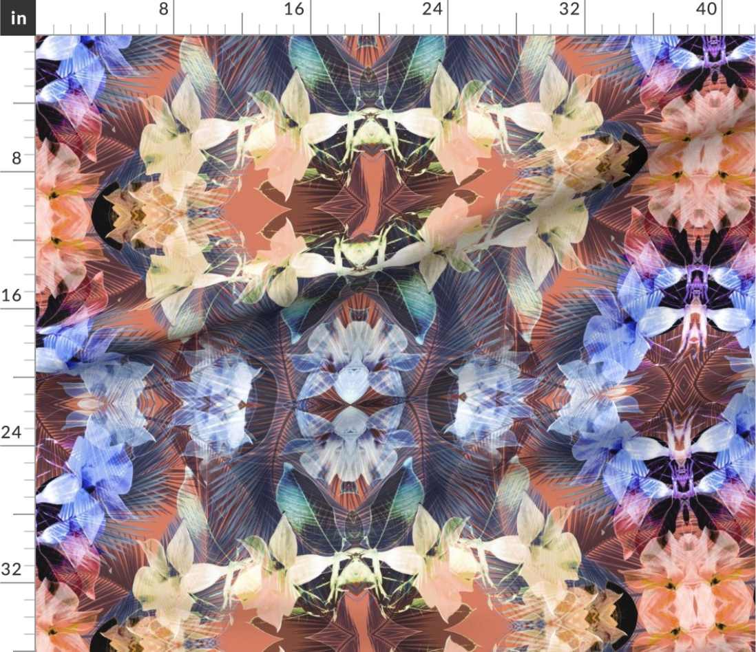 Tropical party pattern abstract design by marta rusin for fashion fabrics store