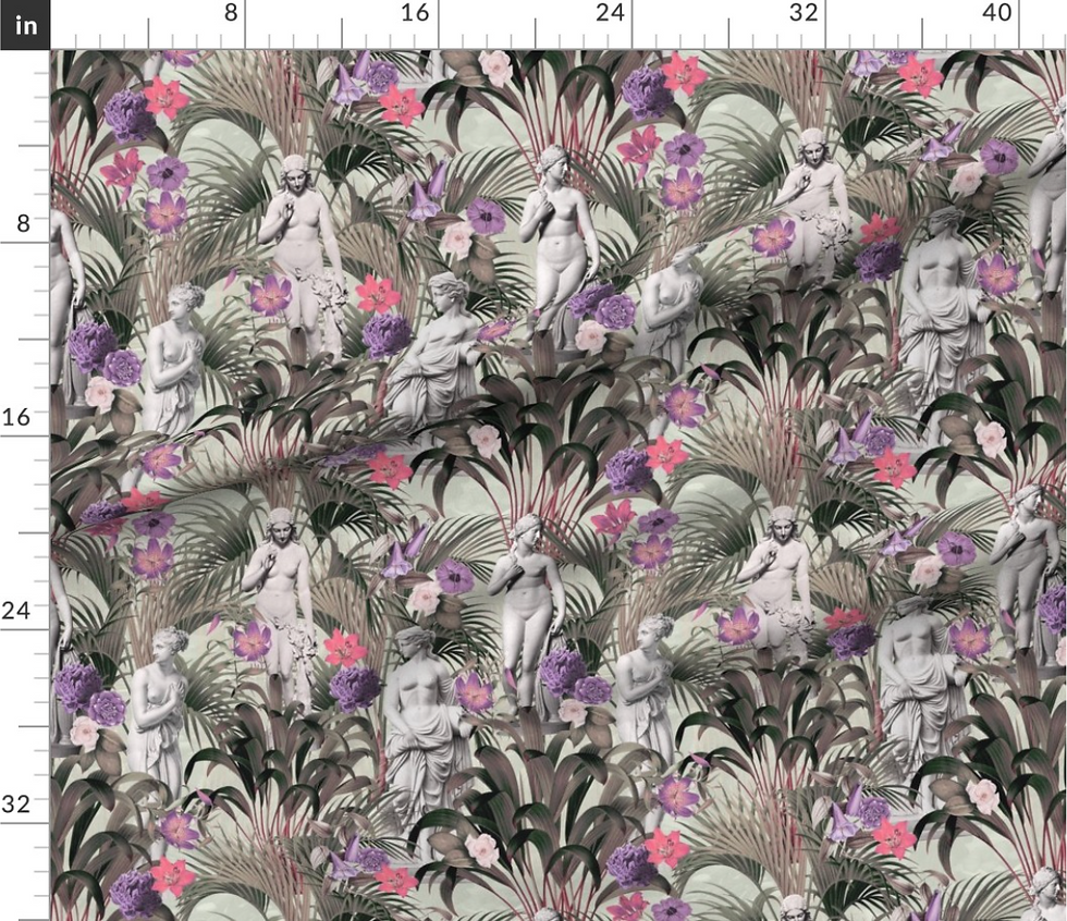 Thumbnail: Statues print designed by marta rusin for fashion fabrics store