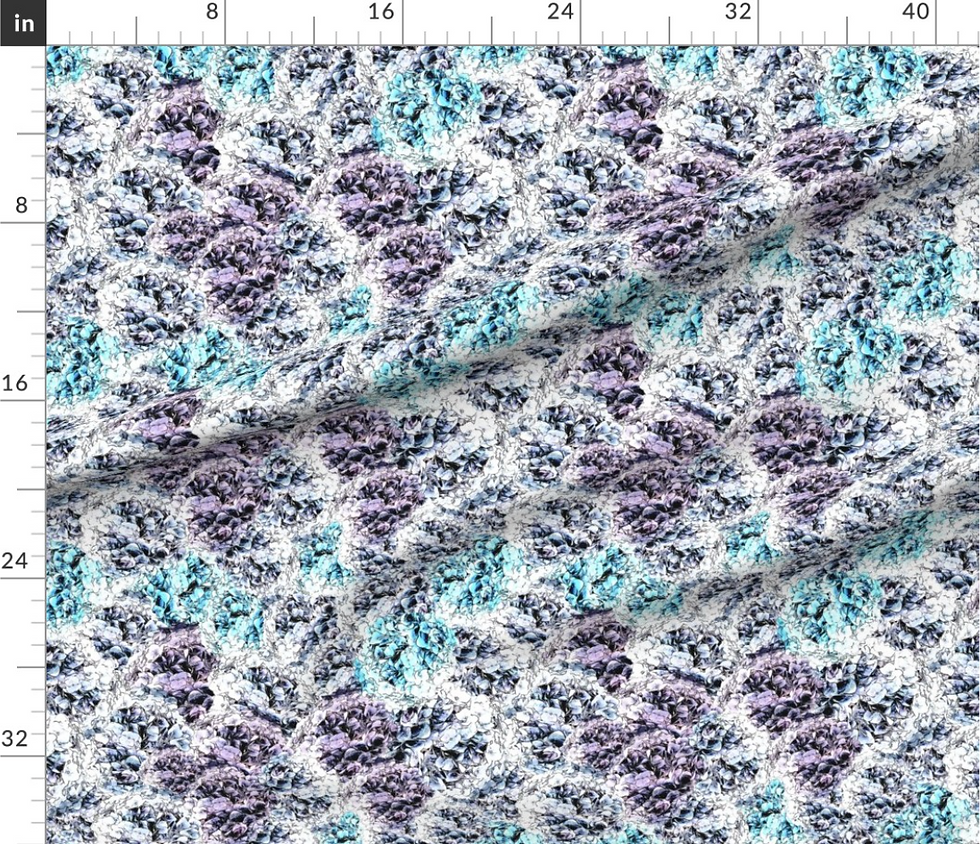 Thumbnail: Romantic Blooms vintage print pattern design by marta rusin for fashion fabrics store