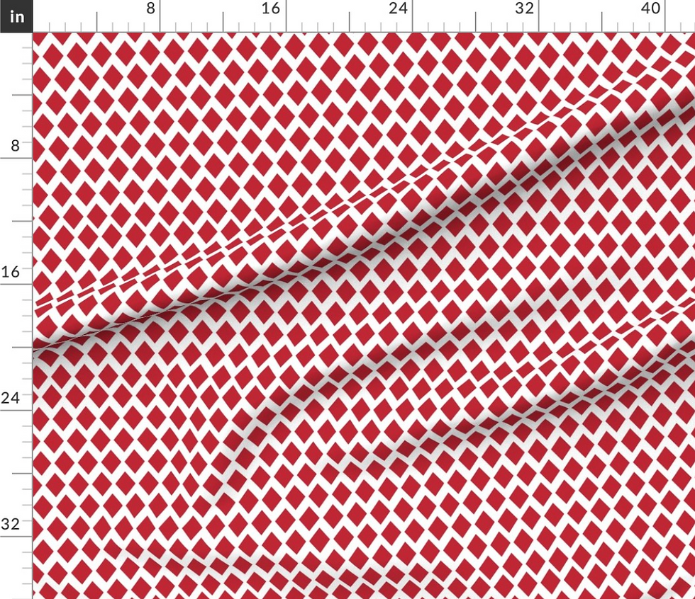 Thumbnail: Playing cards pattern designed by marta rusin for fashion fabrics store