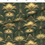 Thumbnail: Golden art deco palms pattern collection, variation 4, designed by marta rusin for fashion fabrics store
