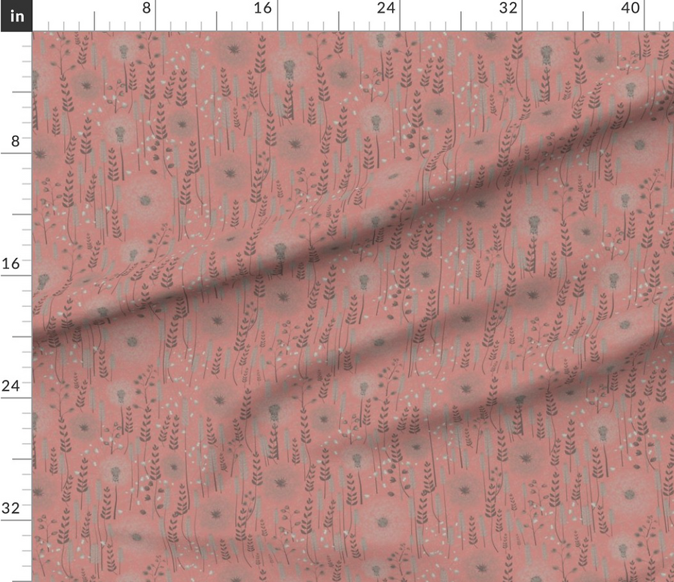 Thumbnail: Wild Grasses pattern designed by marta rusin for fashion fabrics store