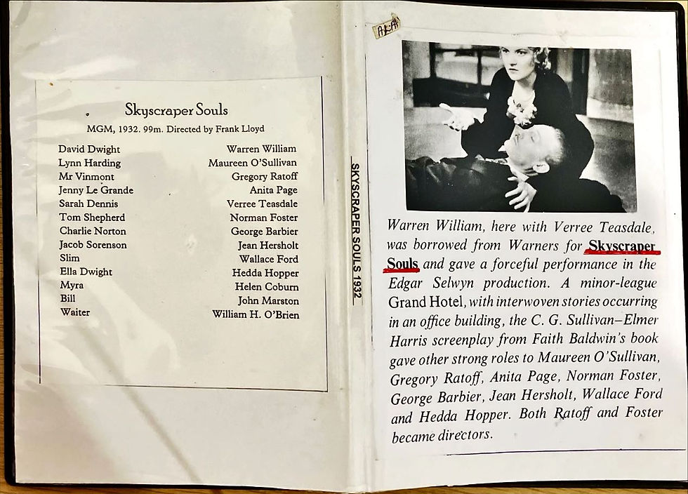 SKYSCRAPER SOULS (1932)