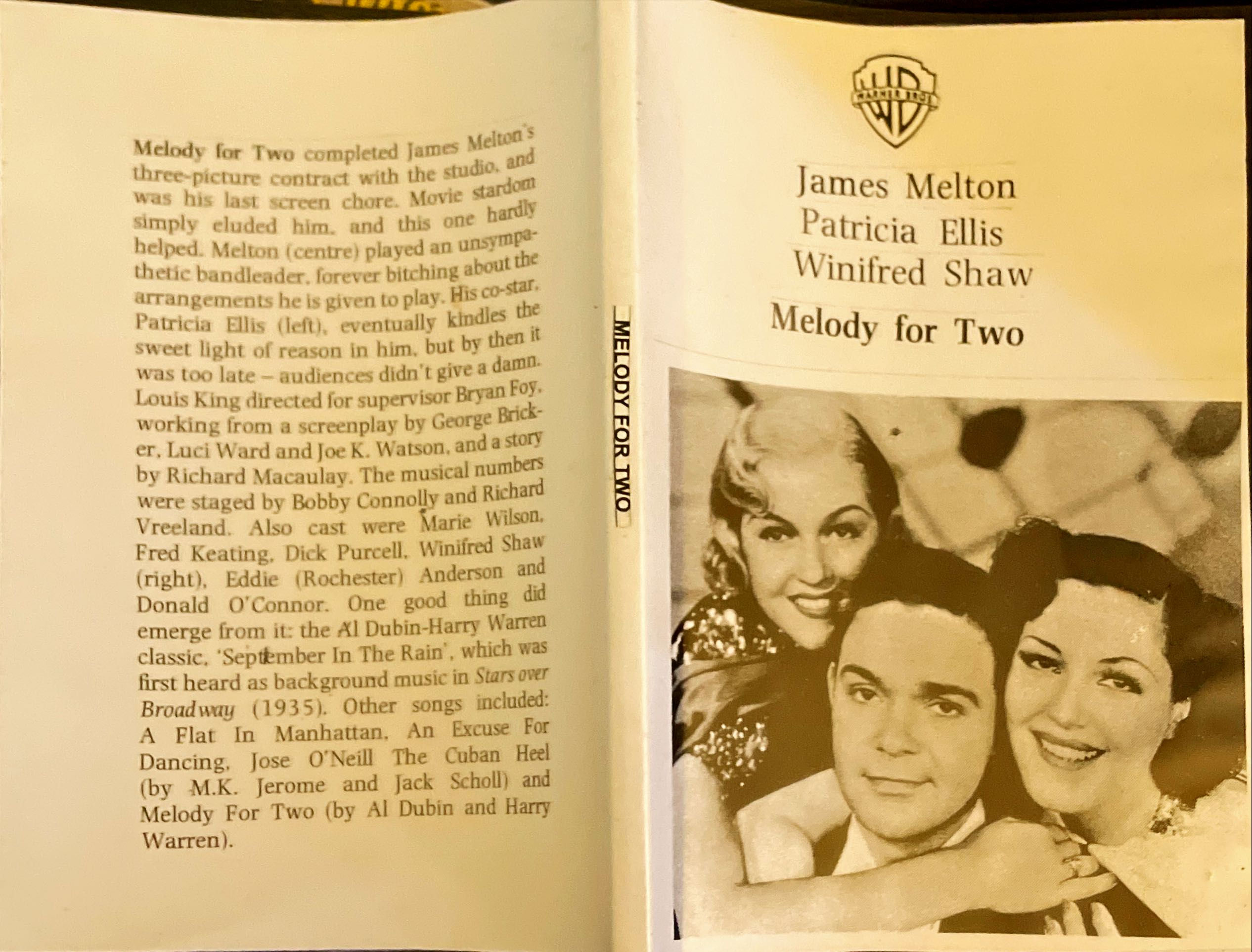 MELODY FOR TWO (1937)