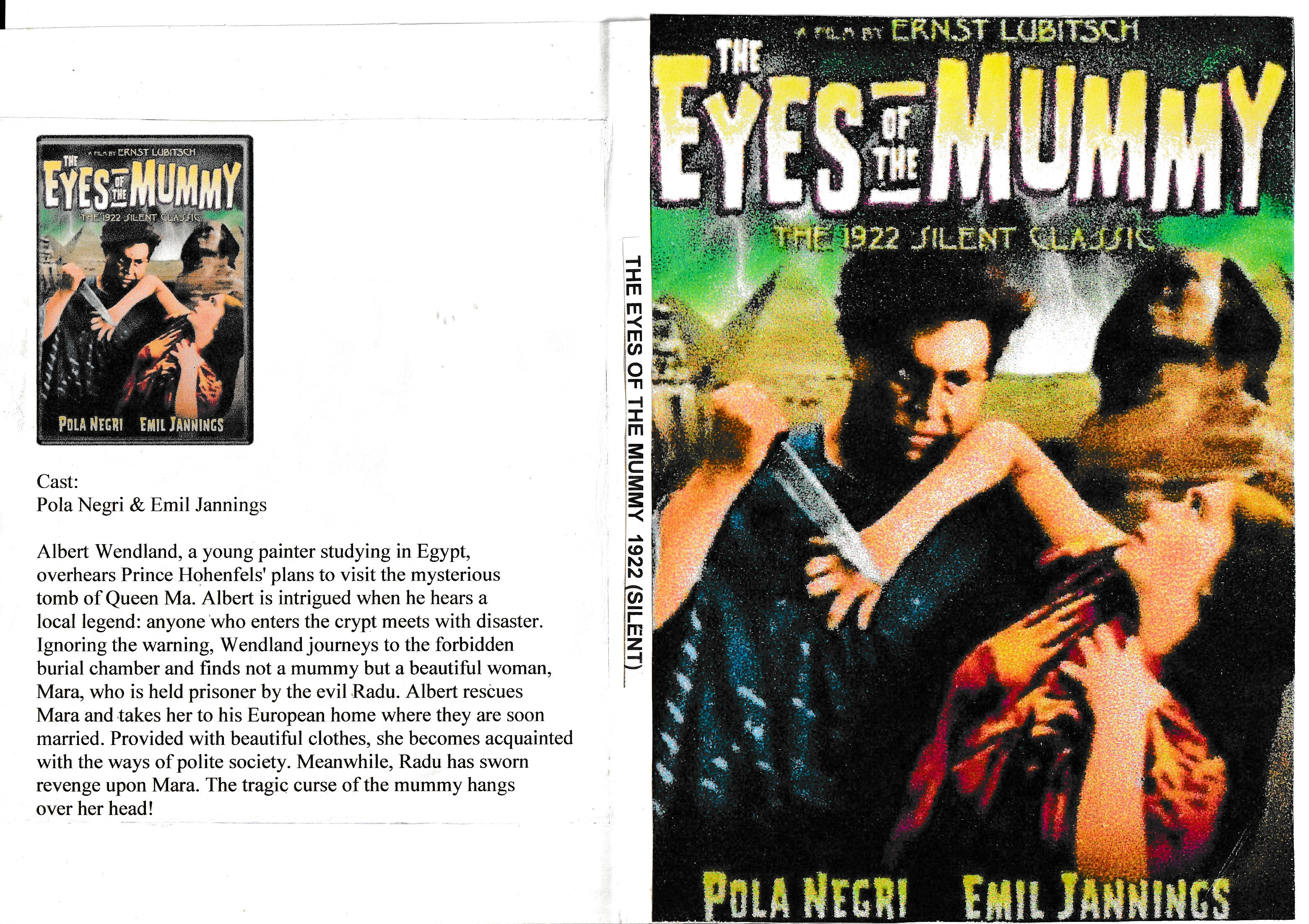 EYES OF THE MUMMY, 1922 ( SILENT)