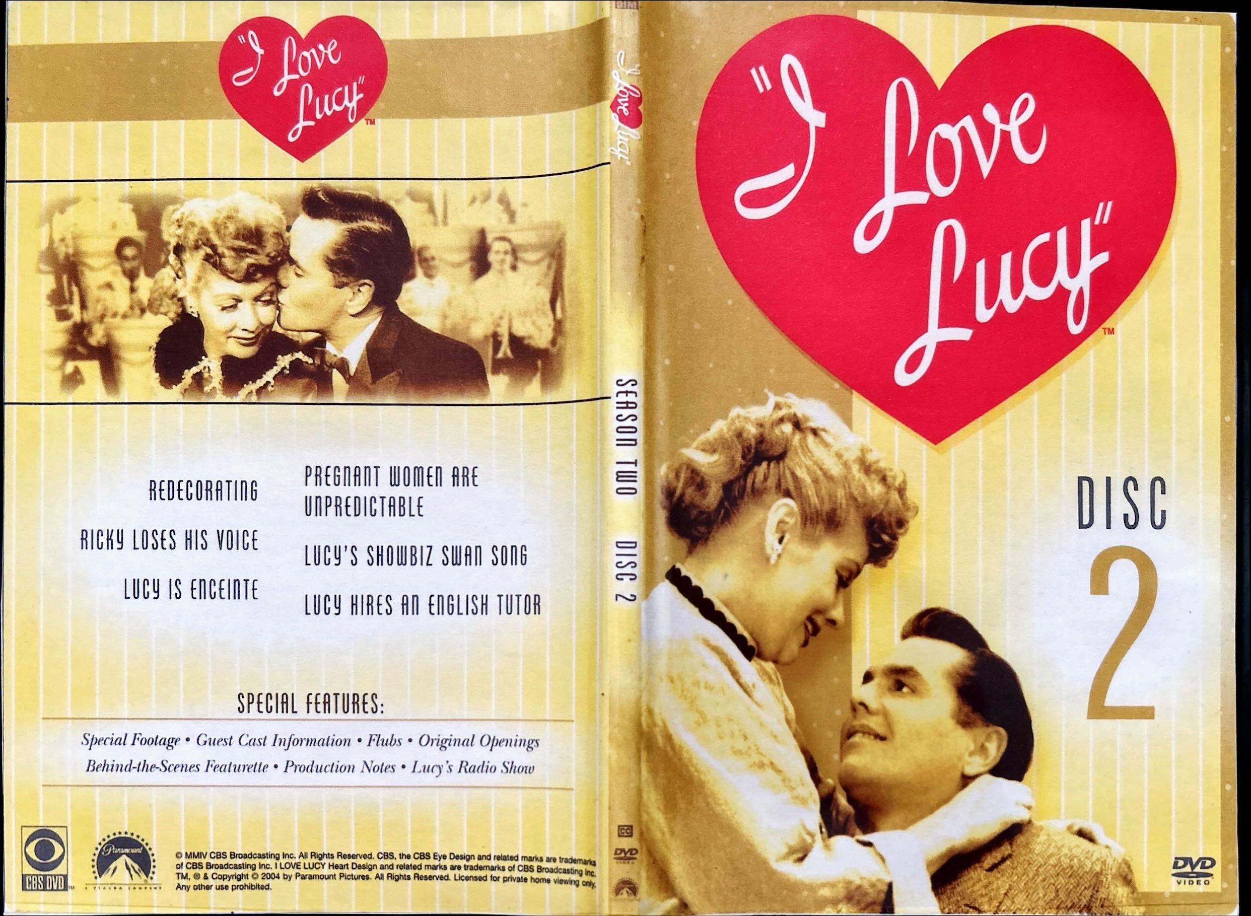I LOVE LUCY SEASON 2 DISC 2 (1952)