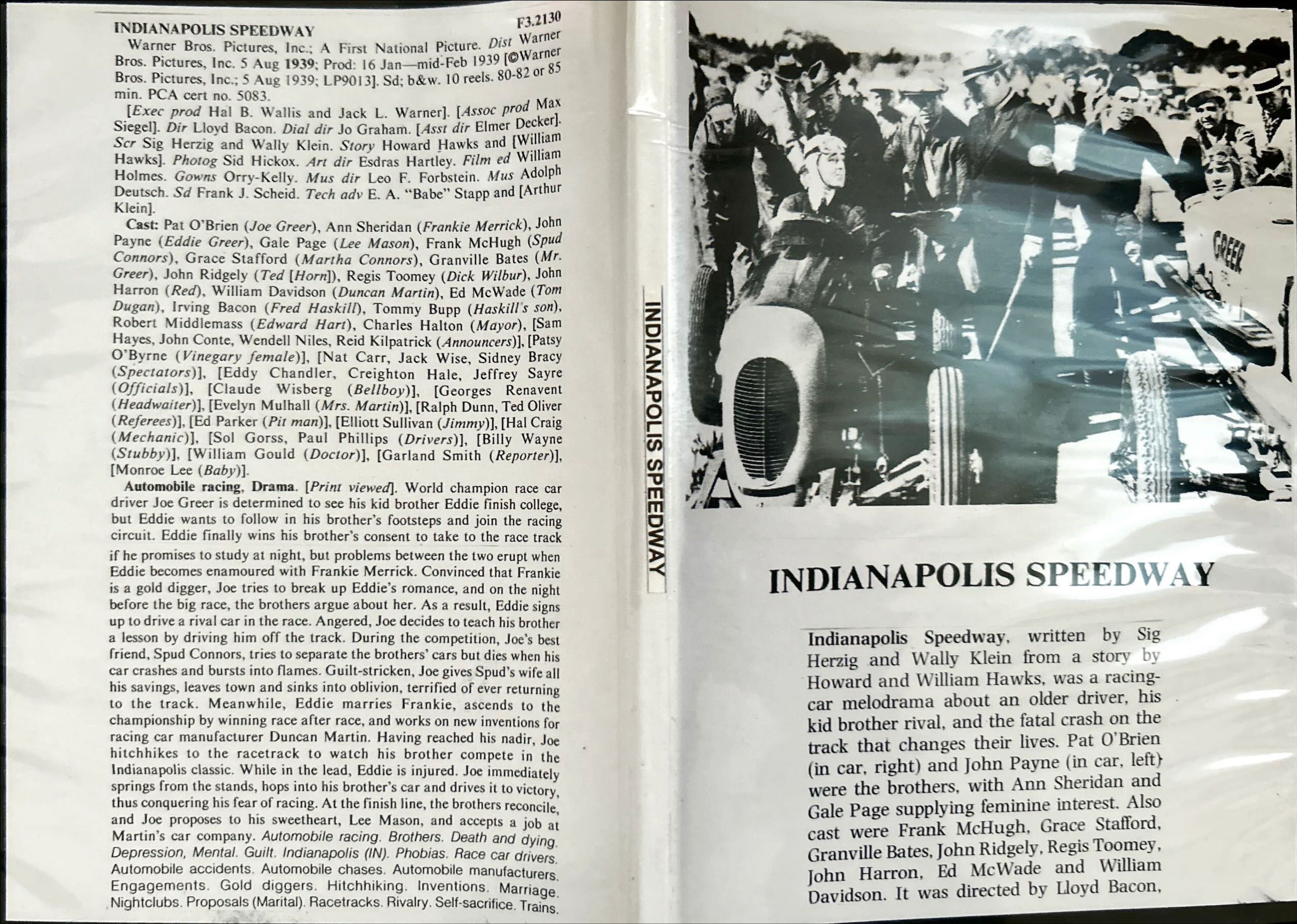 INDIANAPOLIS SPEEDWAY (1939)