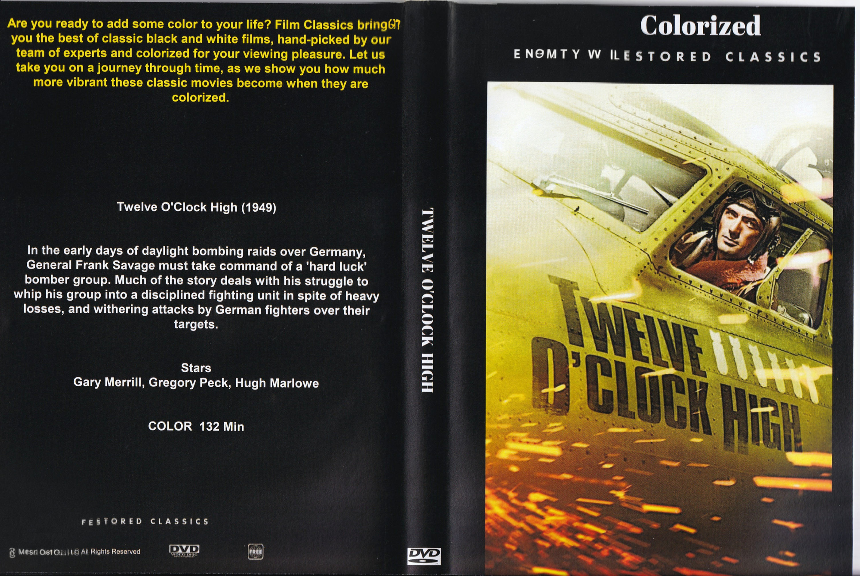 TWELVE O'CLOCK HIGH (Colourised)