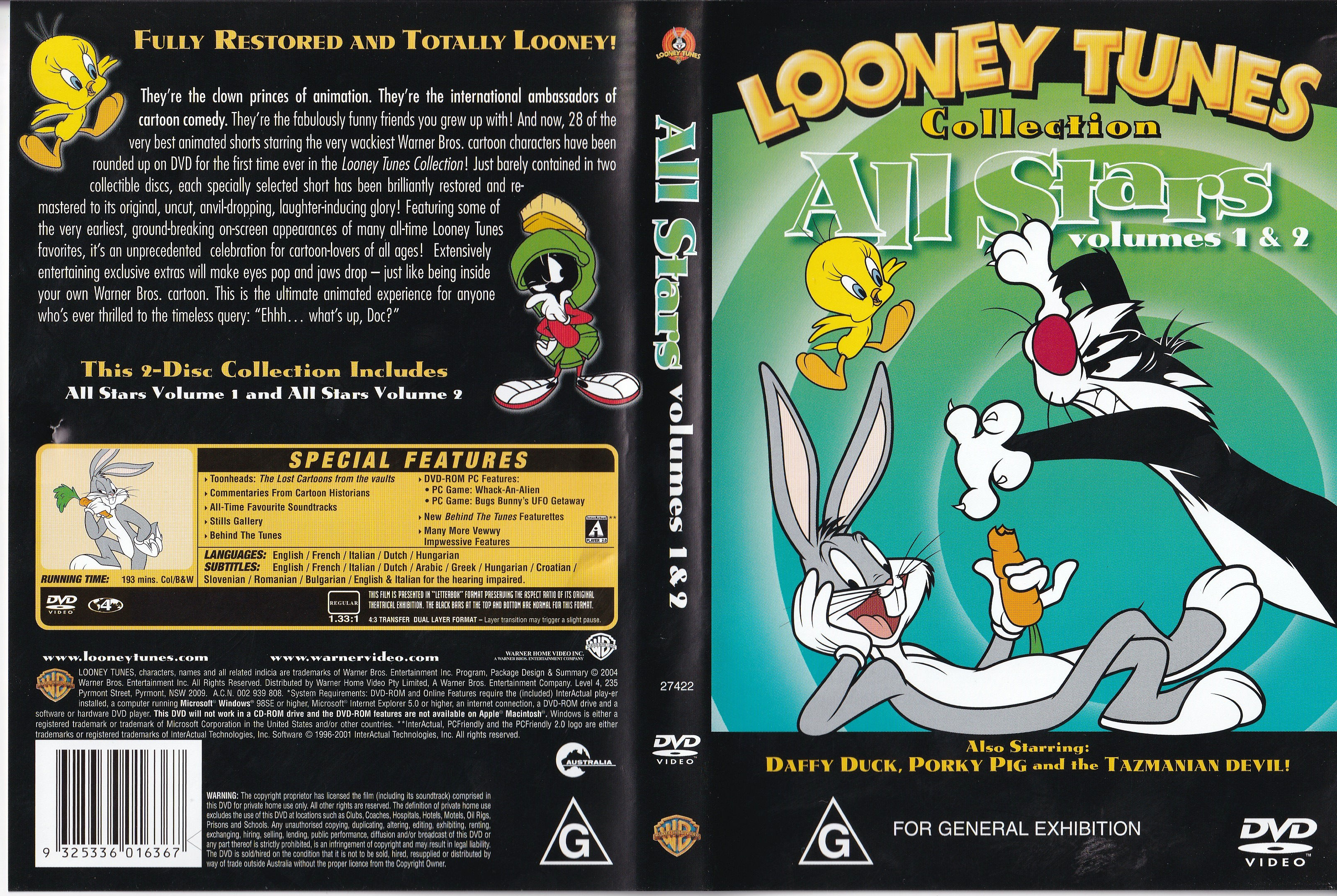 LOONEY TUNES COLLECTION - ALL STARS VOL 1 & 2 (2 DISC)