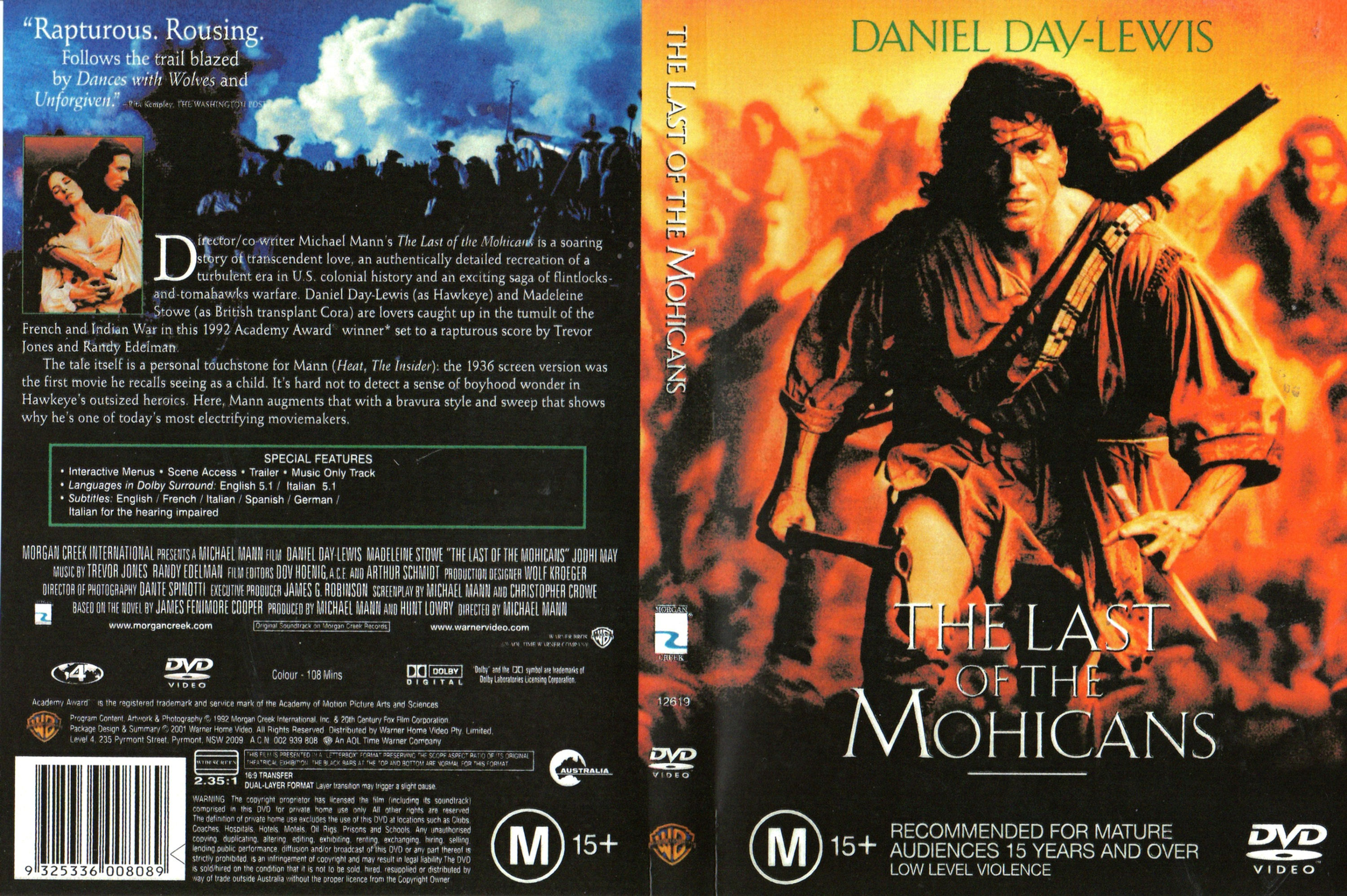LAST OF THE MOHICANS, THE  ( Daniel Day-Lewis)