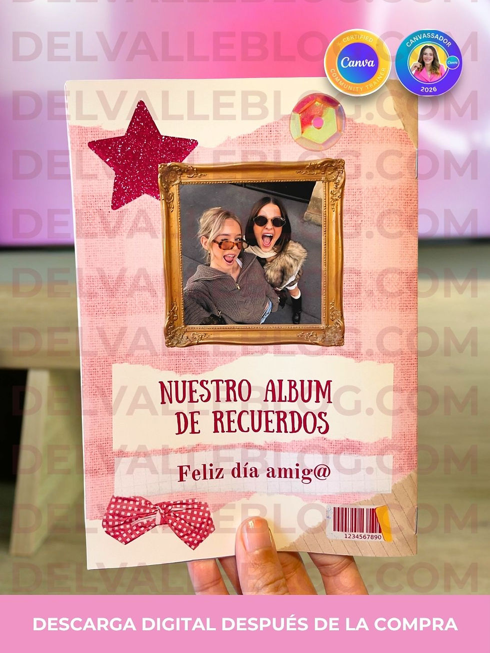 Miniatura: Plantilla Album figus AMIGAS EDITABLE EN CANVA