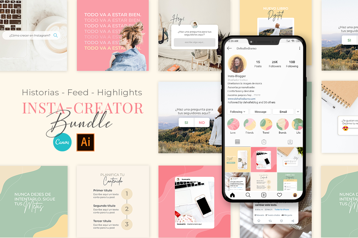 Bundle Insta-Creator Plantillas para Instagram