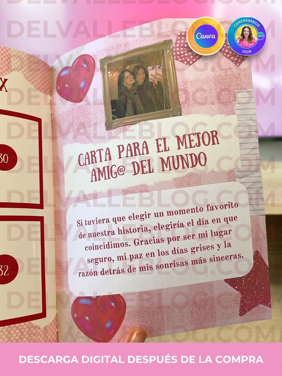 Miniatura: Plantilla Album figus AMIGAS EDITABLE EN CANVA